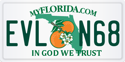 FL license plate EVLN68