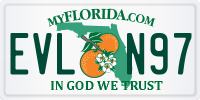 FL license plate EVLN97