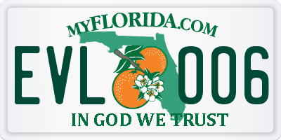 FL license plate EVLO06
