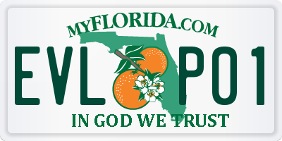 FL license plate EVLP01