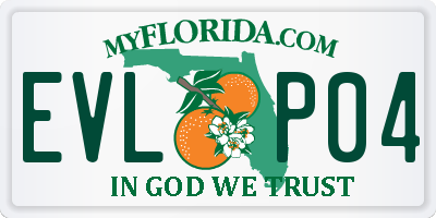 FL license plate EVLP04