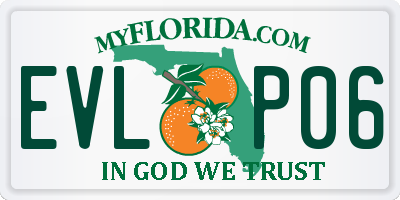 FL license plate EVLP06