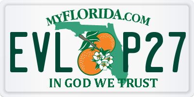 FL license plate EVLP27
