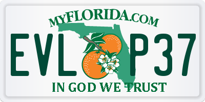 FL license plate EVLP37