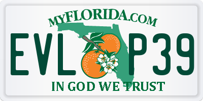 FL license plate EVLP39