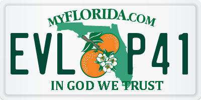 FL license plate EVLP41
