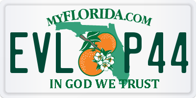 FL license plate EVLP44