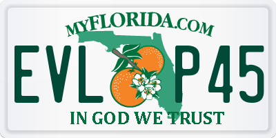 FL license plate EVLP45