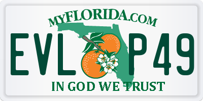 FL license plate EVLP49