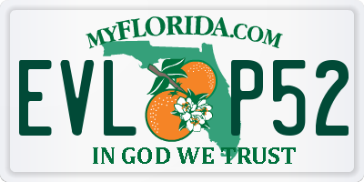 FL license plate EVLP52