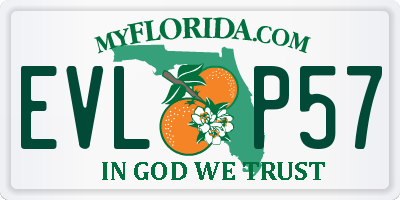 FL license plate EVLP57