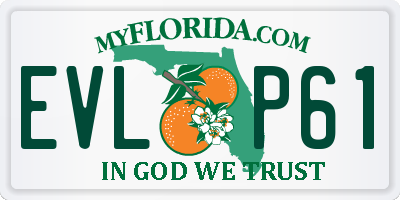 FL license plate EVLP61