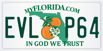 FL license plate EVLP64