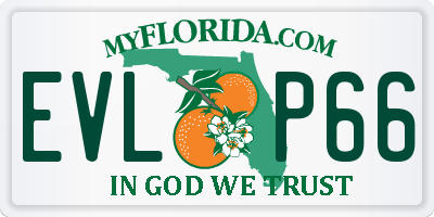 FL license plate EVLP66