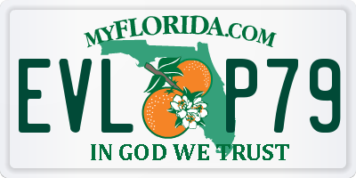 FL license plate EVLP79