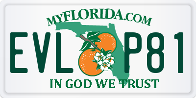 FL license plate EVLP81