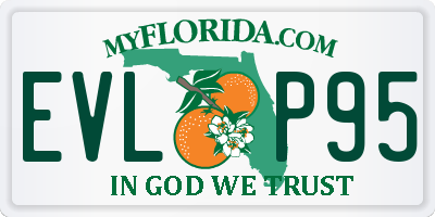 FL license plate EVLP95