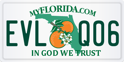 FL license plate EVLQ06