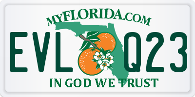 FL license plate EVLQ23