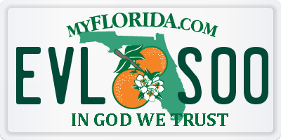 FL license plate EVLS00