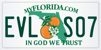 FL license plate EVLS07