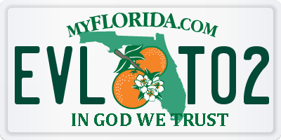 FL license plate EVLT02