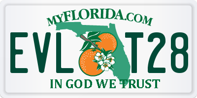 FL license plate EVLT28