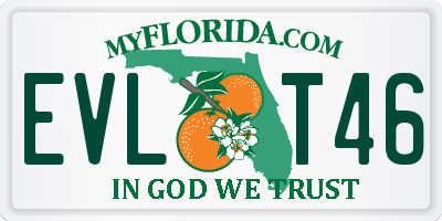 FL license plate EVLT46