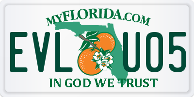 FL license plate EVLU05