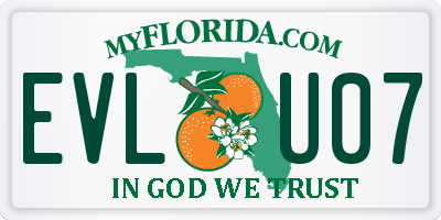 FL license plate EVLU07