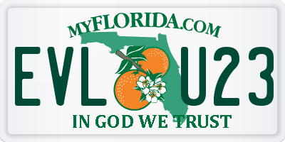 FL license plate EVLU23