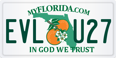 FL license plate EVLU27