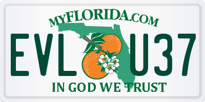 FL license plate EVLU37