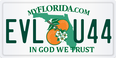 FL license plate EVLU44