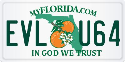 FL license plate EVLU64