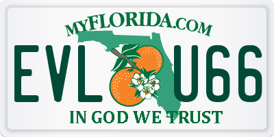 FL license plate EVLU66
