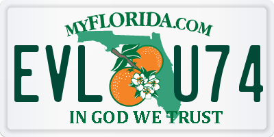 FL license plate EVLU74