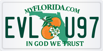 FL license plate EVLU97