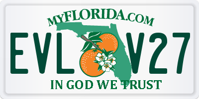FL license plate EVLV27