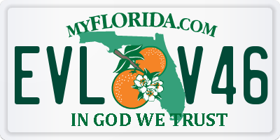 FL license plate EVLV46