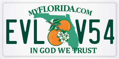 FL license plate EVLV54