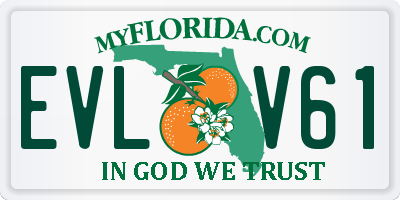 FL license plate EVLV61