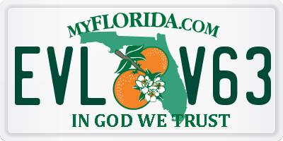 FL license plate EVLV63