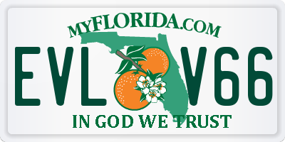 FL license plate EVLV66