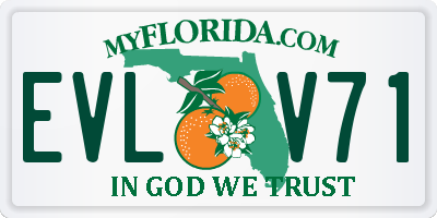 FL license plate EVLV71