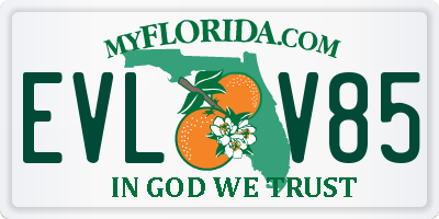 FL license plate EVLV85