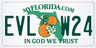 FL license plate EVLW24