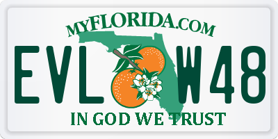 FL license plate EVLW48