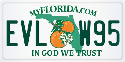 FL license plate EVLW95