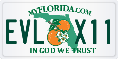 FL license plate EVLX11